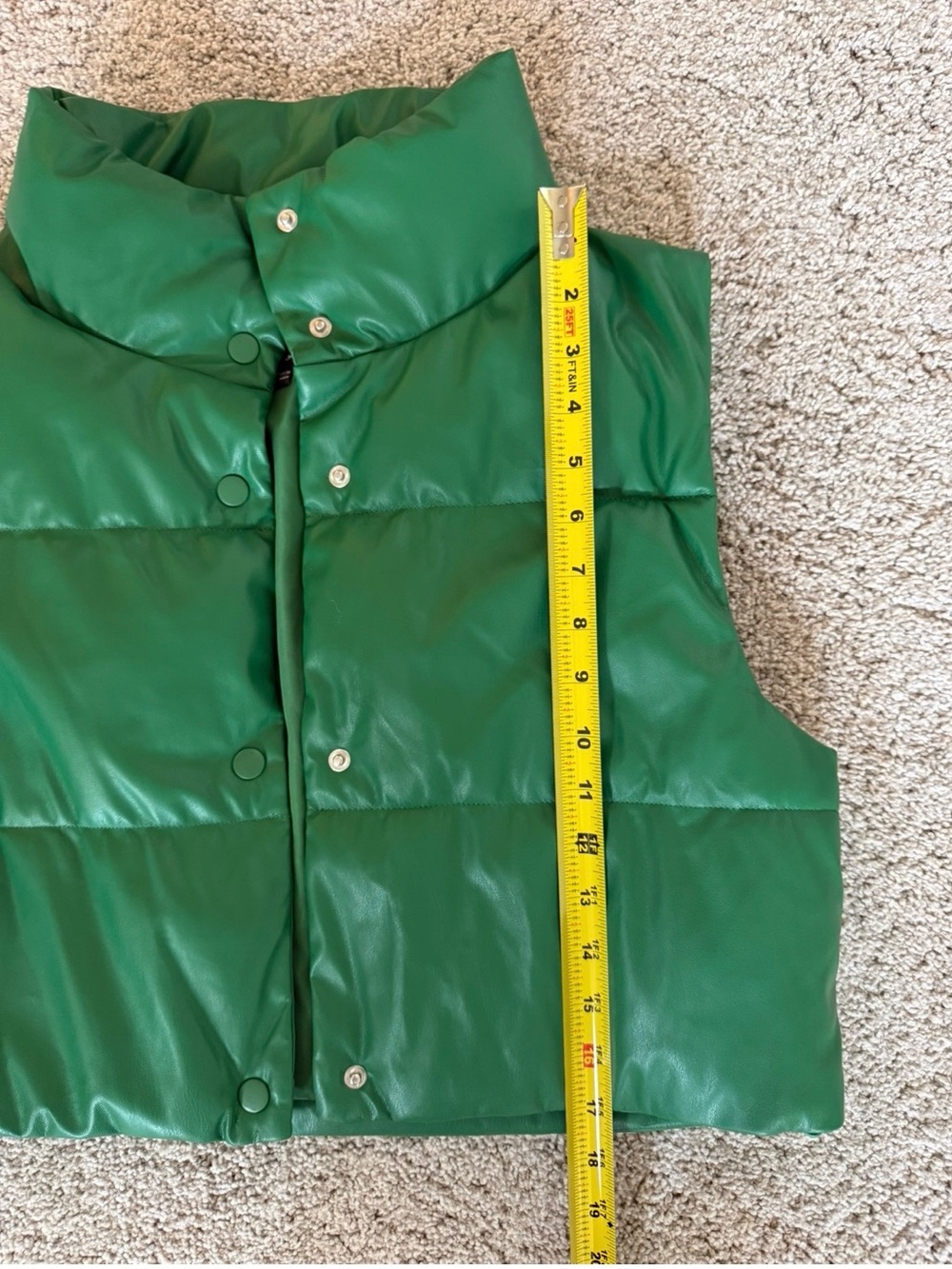 Love Tree Emerald Green Puffer Vest - Picture 7 of 7